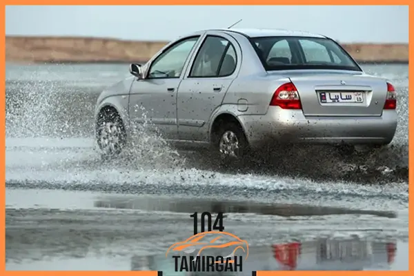 فرایند صداگیری ماشین تیبا در تعمیرگاه 104